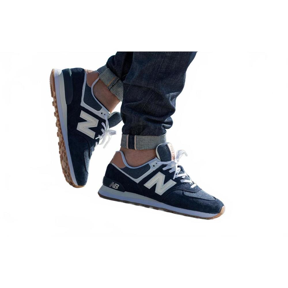 New Balance 574 Natural Indigo Mahogany Sneakers ML574TYA Men’s Size 14